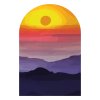 Boho Arc Wall Sticker. Boho Arch of Sunrise