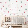 Srdce nálepky na zdi. Pastel Hearts