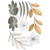 Květinové nálepky na zeď. Pastel Flowers (17)