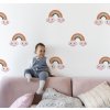 Boho nálepky na stenu. Dúha Oblaky Úsmevy