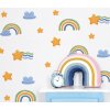 Boho nálepky na stenu. Abstraktné dúhy, mraky, hviezdy