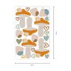 Obrovská sada nálepky na zdi. Pastel Forest Houby