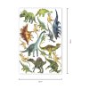 Obrovská sada nálepiek na stenu. Farebná abstraktná Dinosaurus
