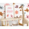 Obrovská sada nálepky na zeď. Flower Meadow Boho Style (3)