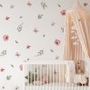 Květinové nálepky na zeď. Pastel Flowers (27)