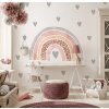 Duhová nálepka na zdi. Akvarel duha