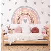 Duhová nálepka na zdi. Akvarel duha