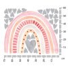 Duhová nálepka na zdi. Akvarel duha