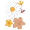 Květinové nálepky na zeď. Pastel Flowers (30)