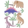 Dinosaury nálepky na stenu. Hnedé dinosaury