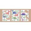 Dinosaurs nálepky na zdi. Hnědé dinosauři