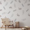 Boho nálepky na zdi. Abstraktní listy (4)