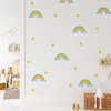 Nálepka na stenu dúha. Farebné dúhy a bodky