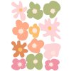 Kvetinové samolepky na stenu. Farebné kvetinové (15)