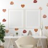 Srdce nálepky na zeď. Pastelové srdce zdi