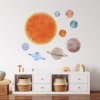 Slnečná sústava Nálepka na stenu. Vesmír pre detskú izbu