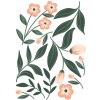 Květinové nálepky na zeď. Corolful Flower