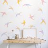 Nálepky na stenu vtákov. Dekorácie lastovičiek (2)