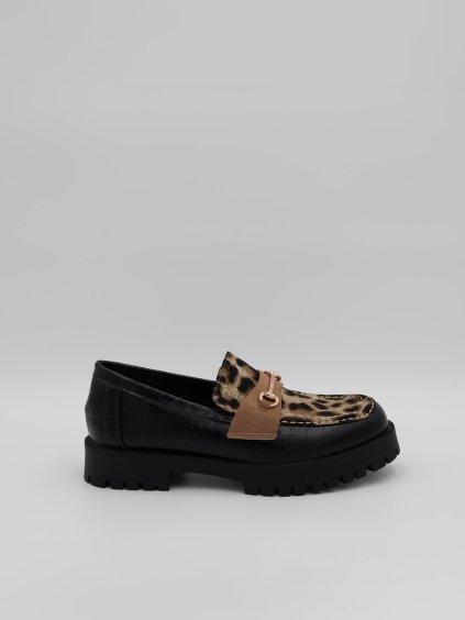 Dámske mokasíny s leopardím vzorom