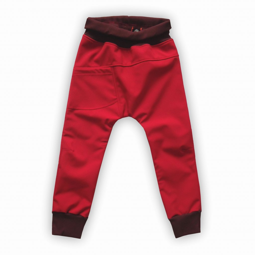 Softshellove kalhoty cervena 1