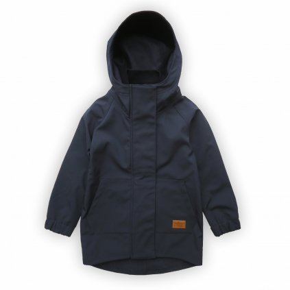 Dětská softshellová parka tmavě modrá