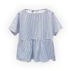 Peplum top modrobílý proužek