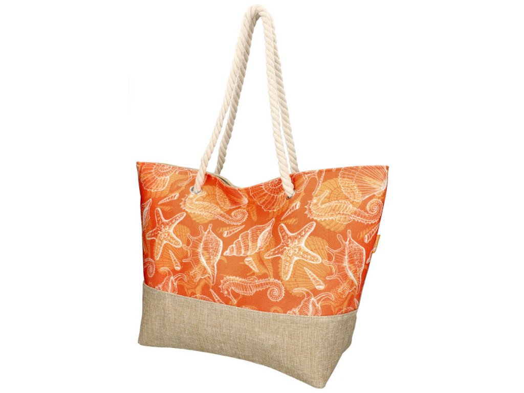 Velká oranžová plážová taška přes rameno BZ5697-3