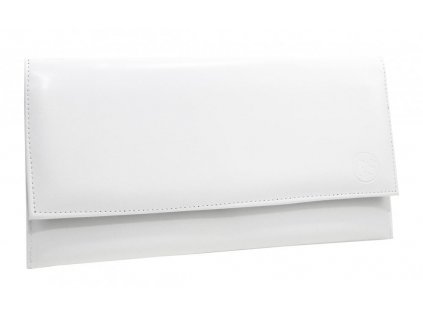 Elegantní bílé matné tenké dámské psaníčko SP07 GROSSO
