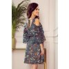 letni damske saty s kvetinovym vzorem kratke zelene 14