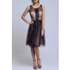 damske saty soky soka bez rukavu s tylovou sukni cerno ruzove 12