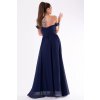 damske plesove saty eva lola se spadlymi rukavky dlouhe tmave modre 12
