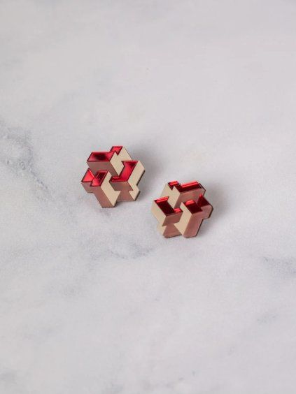 Prisma Earrings Red