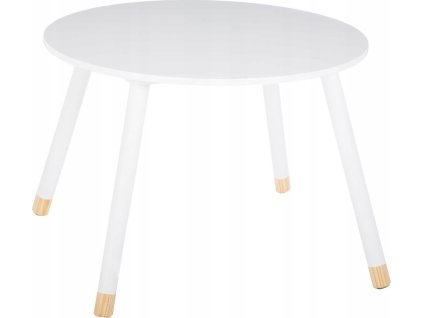 Dětský stůl Atmosphera White, kulatý - 43 cm, Ø 60 cm