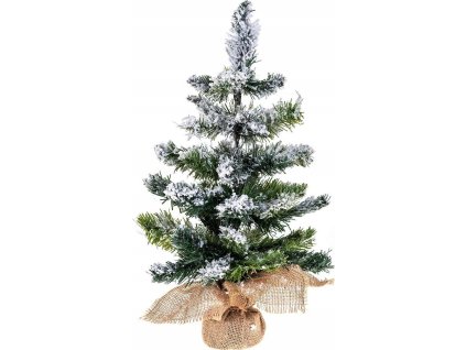 Fééric Lights and Christmas Umělý vánoční stromek posypaný sněhem, v jutovém pytli, 50 cm