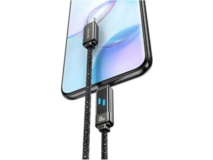 USAMS kabel USB-C na USB-C 100W 1,2m datový kabel ze slitiny zinku pro rychlé nabíjení Meteor Series SJ744USB01 (US-SJ744)