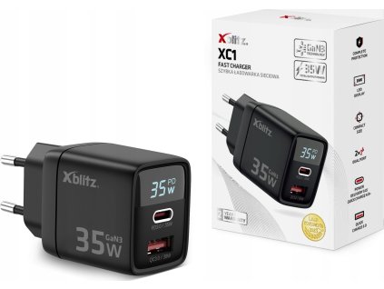 Síťová nabíječka Xblitz XC1 PD35W GaN3