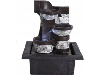 Home Styling Collection Fontána domácí dekorace stojící, LED podsvícení, 21,5 x 19 x 26 cm