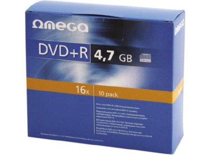 Omega DVD+R 4,7 GB 16x 10 kusů (56823)
