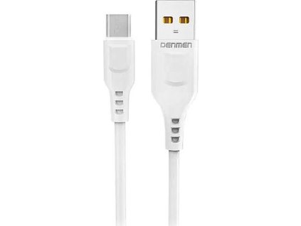 Denmen USB-A – microUSB 1 m bílý (29345)