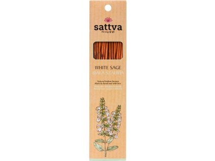 Sattva Natural Indian Incense přírodní indická vonná tyčinka White Sage 15 ks.