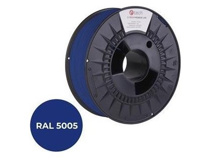 C-TECH Filament PREMIUM LINE, PLA, signální modrá, RAL5005, 1,75 mm, 1kg