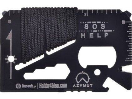 Multitool AZYMUT TOOL CARD multifunkční karta - 13 nástrojů + pouzdro, 85/53 mm (H-O200930TC)