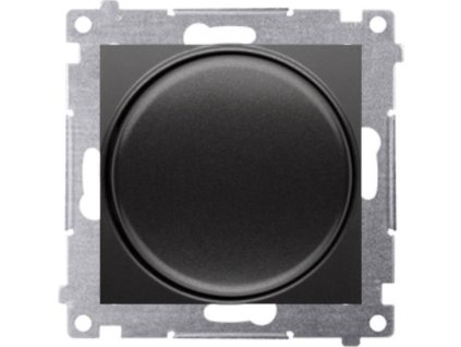 Kontakt-Simon Simon 54 Rotační stmívač pro stmívatelné LED 230 V (modul) 2–250 W matná černá max počet LED zdrojů 10 ks DS9L.01/49