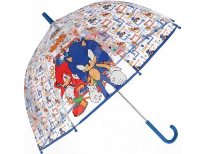 Deštník transparentní automatický 48cm polyester Sonic The Hedgehog SN7152MC Kids Euroswan