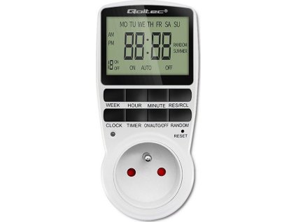 Qoltec Elektronický časovač PC0628 | 3680W | 16A | LCD