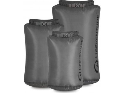 Lifeventure Ultralight Dry Bag Multipack (5L, 10L, 25L), šedá