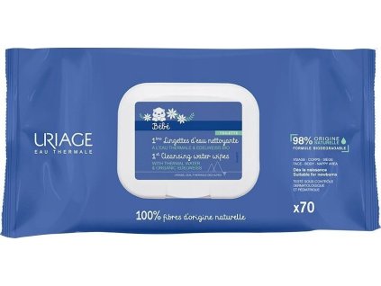 Alkotest URIAGE_Baby 1st Cleansing Water Wipes hydratační ubrousky pro děti 70 ks