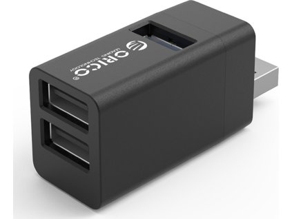Orico Mini hub 3x USB-A 2.0 (MINI-U32L-BK-BP)