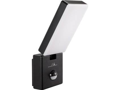 Maclean LED lampa s pohybovým senzorem, PIR pohybovým senzorem, černá, 10W, IP65, 800lm, neutrální bílá (4000K) MCE516 B