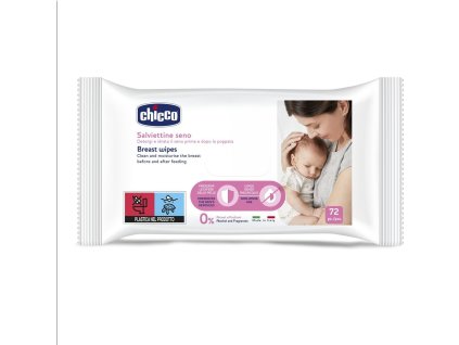 Chicco Ubrousky pro péči o prsa 72 ks.